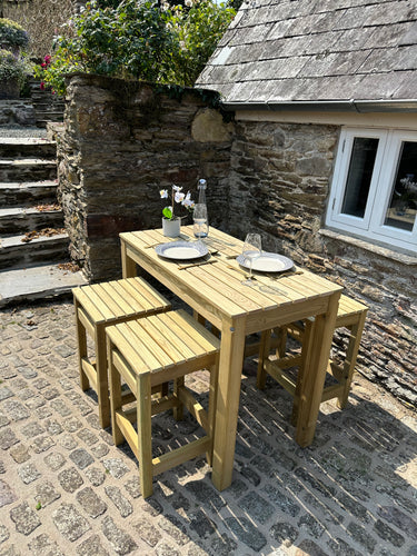 Wooden Garden Bar Stool